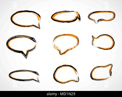 Grunge sprechen Blasen Stock Vektor