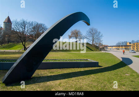 Estland Denkmal in Tallinn über die Liste der Estnischen Schiff, das Waschbecken 1994, 28. September. Stockfoto