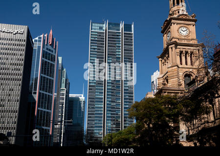 Sydney Town hall George street central business district von Sydney Australien New South Wales Stockfoto