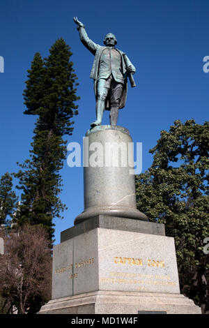 Statue von Captain Cook Hyde Park Sydney New South Wales Australien Stockfoto