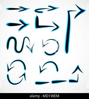 Blaue Pfeile Sammlung Stock Vektor