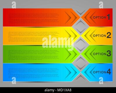 Abstract mit bunten Bannern, Tags, Etiketten Stock Vektor