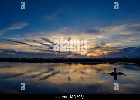 Salinen von San Pedro del Pinatar Murcia, Spanien Stockfoto