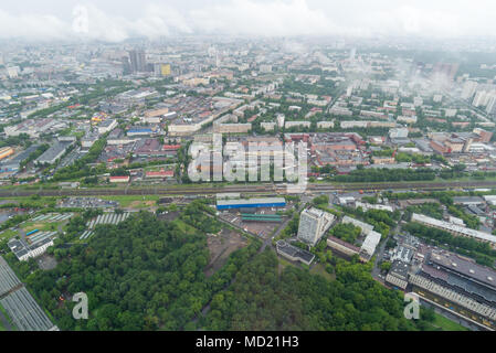 Moskau, Russland. Blick von der Höhe der Stadt Moskau Stockfoto