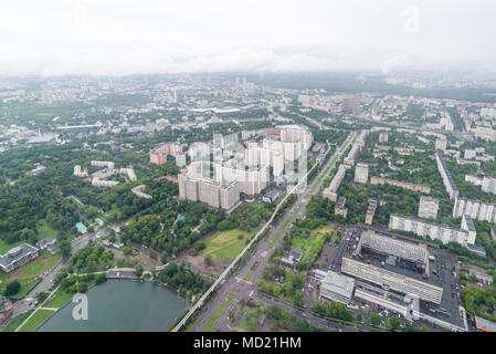 Moskau, Russland. Blick von der Höhe der Stadt Moskau Stockfoto