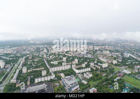 Moskau, Russland. Blick von der Höhe der Stadt Moskau Stockfoto