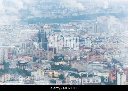 Moskau, Russland. Blick von der Höhe der Stadt Moskau Stockfoto