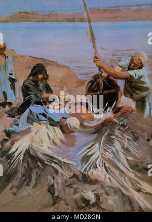 Sargent John Singer - die Ägypter das Wasser aus dem Nil Stockfoto