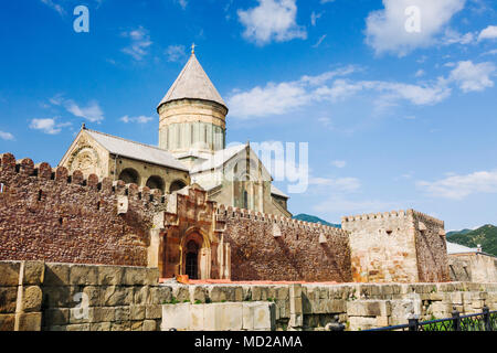 Mzcheta, Georgien: svetitskhoveli Kathedrale (4. - 11. Jahrhundert n. Chr.), wie die Grabstätte von Christi Mantel genannt, es ist eines der am meisten verehrten Plac Stockfoto