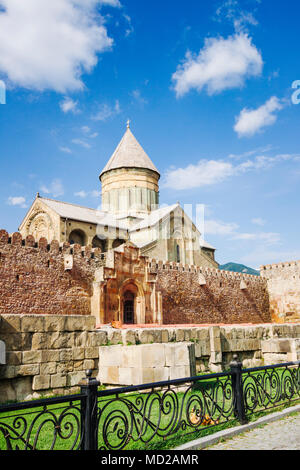 Mzcheta, Georgien: svetitskhoveli Kathedrale (4. - 11. Jahrhundert n. Chr.), wie die Grabstätte von Christi Mantel genannt, es ist eines der am meisten verehrten Plac Stockfoto