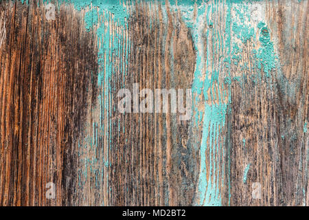 Grunge Hintergrund. Abblätternde Farbe auf einer alten hölzernen Zaun Stockfoto