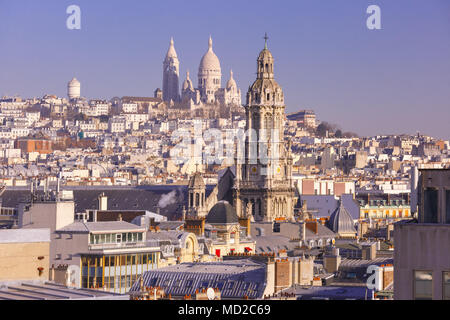 Sacre-Coeur Basilika am Morgen, Paris, Frankreich Stockfoto