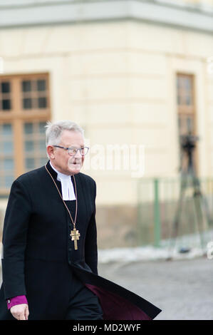 Kirche Schloss Drottningholm, Stockholm, Schweden, 1. Dezember, 2017. Seine königliche Hoheit Prinz Gabriel Carl Walther ist beim Drottningholm Kirche baptisted. Stockfoto