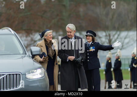 Kirche Schloss Drottningholm, Stockholm, Schweden, 1. Dezember, 2017. Seine königliche Hoheit Prinz Gabriel Carl Walther ist beim Drottningholm Kirche baptisted. Stockfoto