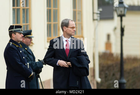 Kirche Schloss Drottningholm, Stockholm, Schweden, 1. Dezember, 2017. Seine königliche Hoheit Prinz Gabriel Carl Walther ist beim Drottningholm Kirche baptisted. Stockfoto