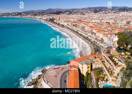 Luftaufnahme von Nizza Stockfoto