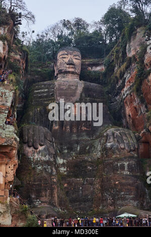 China, Provinz Sichuan, Emei Berg, Leshan, Giant Buddha, Unesco Weltkulturerbe Stockfoto