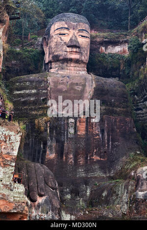 China, Provinz Sichuan, Emei Berg, Leshan, Giant Buddha, Unesco Weltkulturerbe Stockfoto