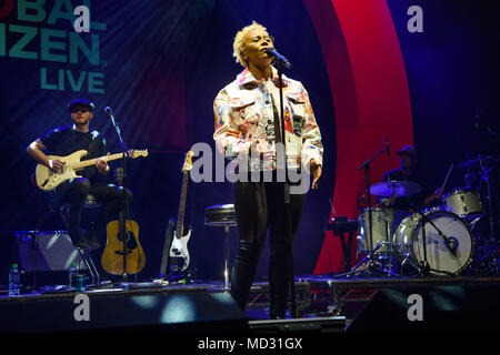 Emeli Sande durchführen an den Global Citizen Live Event am 02 Brixton Academy, London Stockfoto