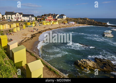 Frankreich, Loire-Atlantique, Batz-sur-Mer, der Strand Stockfoto
