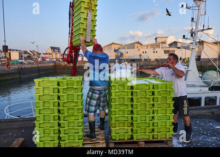 Frankreich, Loire-Atlantique, La Turballe, Sardine Fischerhafen Stockfoto