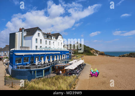 Frankreich, Loire-Atlantique, Saint-Nazaire, Saint-Marc Strand wo die moovie Monsieur Hulot's Holiday von Jacques Tati war Schießen Stockfoto