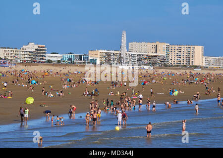 Frankreich, Vendée, Saint-Jean-de-Monts, der Strand Stockfoto