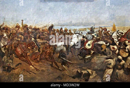 Richard Caton Woodville - die Aufladung des 21 Lancers in der Schlacht von Omdurman 2. September 1898 Stockfoto