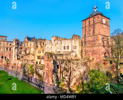 Ruinen des Heidelberger Schlosses in Baden-württemberg Bundesland der Bundesrepublik Deutschland Stockfoto