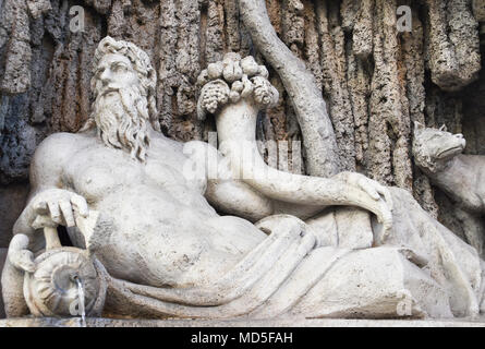 In der Nähe von dem Tiber, "einer der Brunnen von Quartto Fountane. Der Quattro Fontane (die vier Brunnen) ist ein Ensemble von vier spät Renaissa Stockfoto