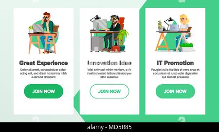 Website Banner Vektor. Business Website. Das Ziel erreichen. Cartoon Charakter. Ergebnis Spende. Abbildung: Stock Vektor