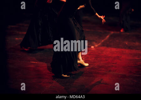 Flamenco. Performance auf der Bühne. Stockfoto