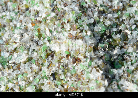 Glas Recycling Factory in Shetland, Abbaut. verwendet, Flaschen und Gläser für den Einsatz in Betonplatten und Sandstrahlen Stockfoto