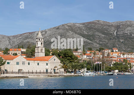 Küstenstadt Cavtat in der Nähe von Dubrovnik, Dalmatien, Kroatien Stockfoto