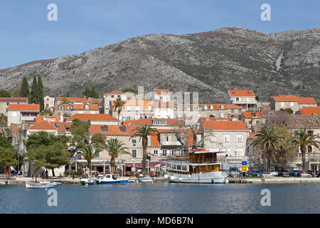 Küstenstadt Cavtat in der Nähe von Dubrovnik, Dalmatien, Kroatien Stockfoto