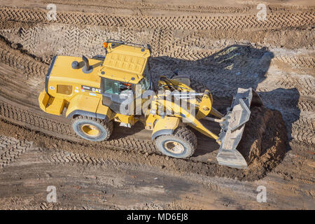 Kleine Radlader vor Ort Stockfoto