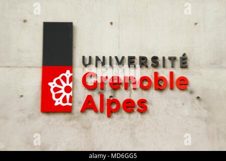 Universität Grenoble von Studenten gegen die Auswahl an der Universität gesperrt Stockfoto