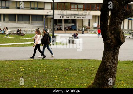 Universität Grenoble von Studenten gegen die Auswahl an der Universität gesperrt Stockfoto