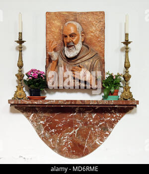 Padre Pio TAORMINA SIZILIEN Stockfoto