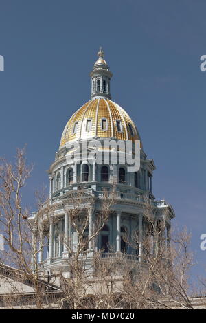 Anzeigen von Denver Colorado Capitol Nahaufnahme Stockfoto