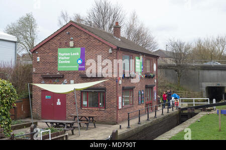 Tapton Lock Besucherzentrum auf Chesterfield Canal Stockfoto