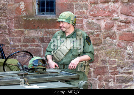 Amerikanische GI Jeep Wache Stockfoto