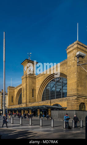 Außen an der Kings Cross Station, London, UK. Stockfoto