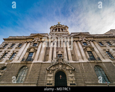 Die Außenseite des Zentralen Strafgerichtshof, Old Bailey, London, UK. Stockfoto