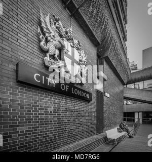 Barbican Estate, London, UK, Teil des Barbican komplex. Stockfoto