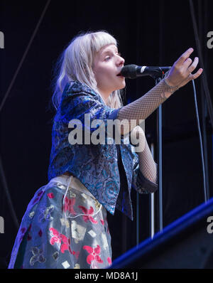 Aurora Aksnes führt bei Molde Jazzfestival in Molde, Norwegen 19. Juli 2017. Stockfoto