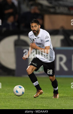 Alberto Masi von Spezia während des Italienischen erie B' Match zwischen Spezia 0-1 Brescia an Alberto Picco Stadion am 17. April 2018 in La Spezia, Italien. Credit: Maurizio Borsari/LBA/Alamy leben Nachrichten Stockfoto