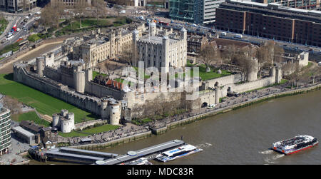 April 17, 2018 - London Tower Luftaufnahme Stockfoto