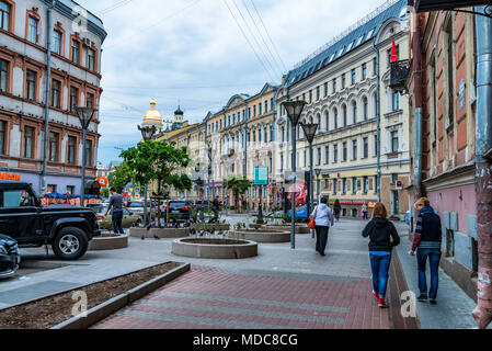 St. Petersburg, Russland - 14. JUNI 2015: Central Street in St. Petersburg Stockfoto