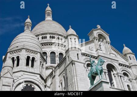 Sacré-Coeur Basilika auf dem Montmartre in Paris, Frankreich Stockfoto